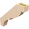 Ekena Millwork 3-inch W x 16-inch D x 16-inch H Valencia Rough Cedar Woodgrain TimberThane Knee Brace, Primed BRCUR03X16X16VALRCPR - alternate 4